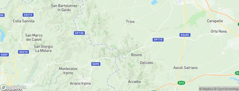 Orsara di Puglia, Italy Map