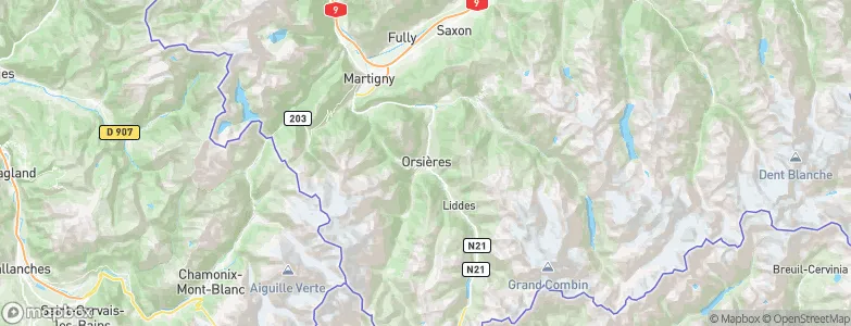 Orsières, Switzerland Map