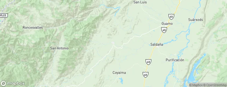 Ortega, Colombia Map