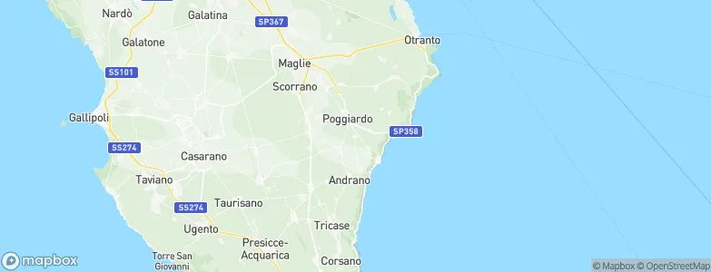 Ortelle, Italy Map