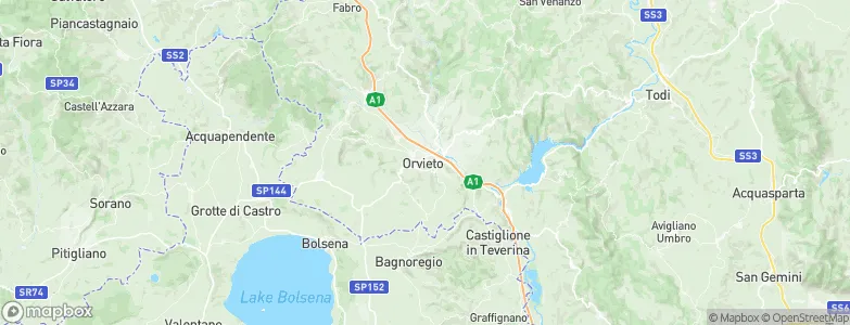Orvieto, Italy Map