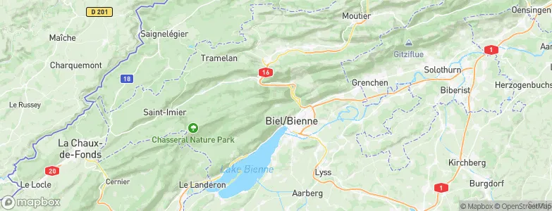 Orvin, Switzerland Map