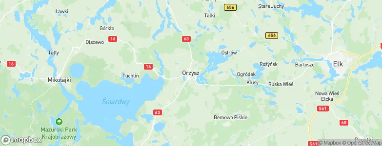 Orzysz, Poland Map