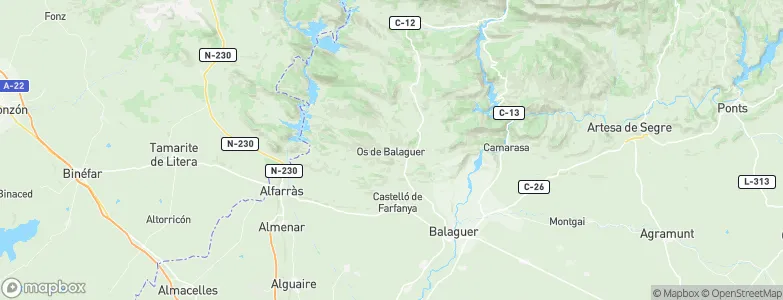 Os de Balaguer, Spain Map