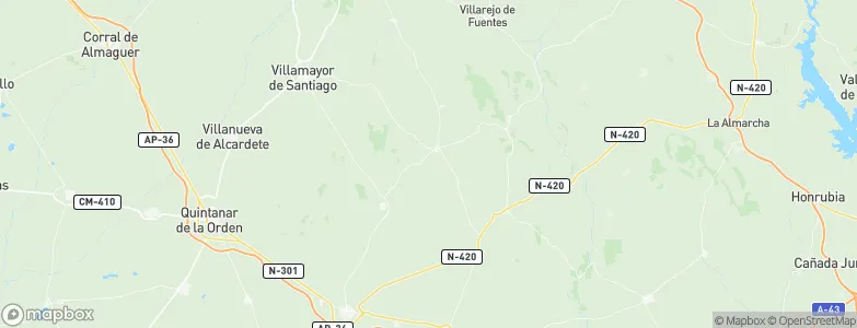 Osa de la Vega, Spain Map