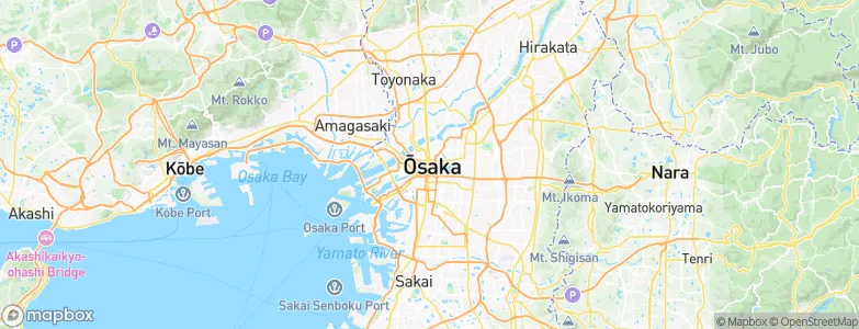 Osaka, Japan Map