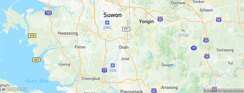 Osan, South Korea Map