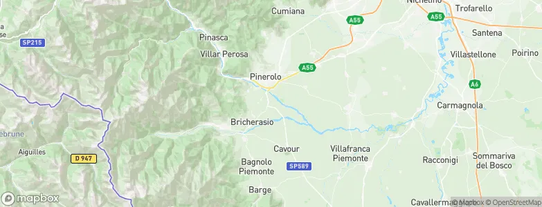 Osasco, Italy Map