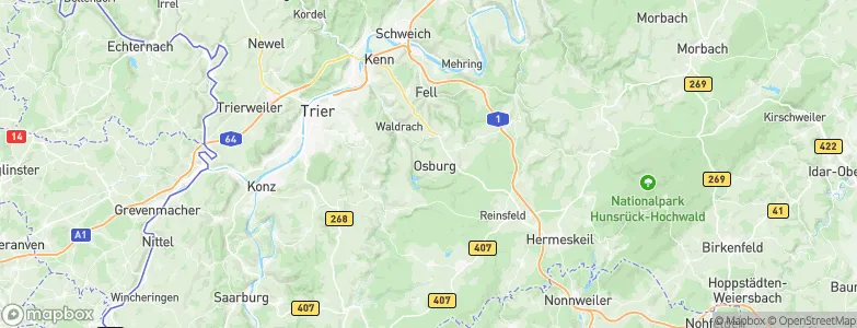 Osburg, Germany Map