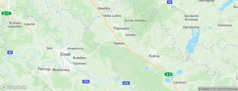 Osekovo, Croatia Map