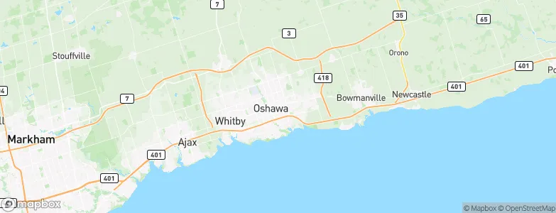 Oshawa, Canada Map