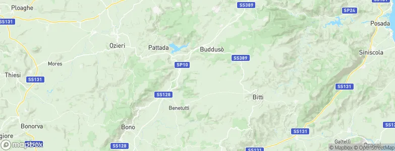 Osidda, Italy Map