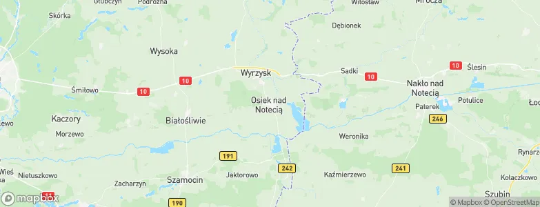 Osiek nad Notecią, Poland Map
