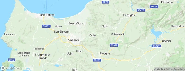 Osilo, Italy Map