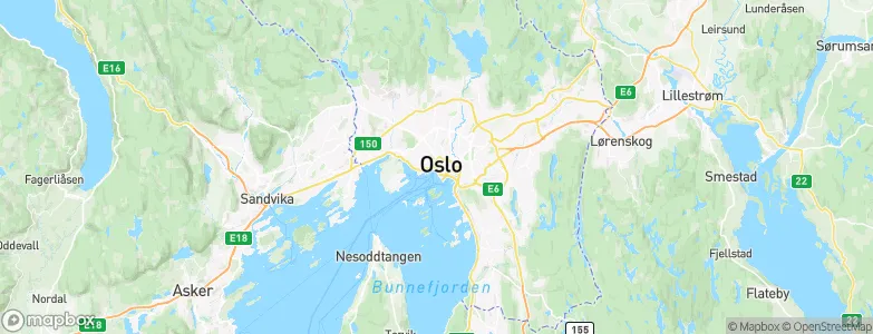 Oslo County, Norway Map