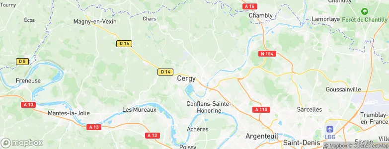 Osny, France Map
