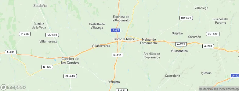 Osorno la Mayor, Spain Map