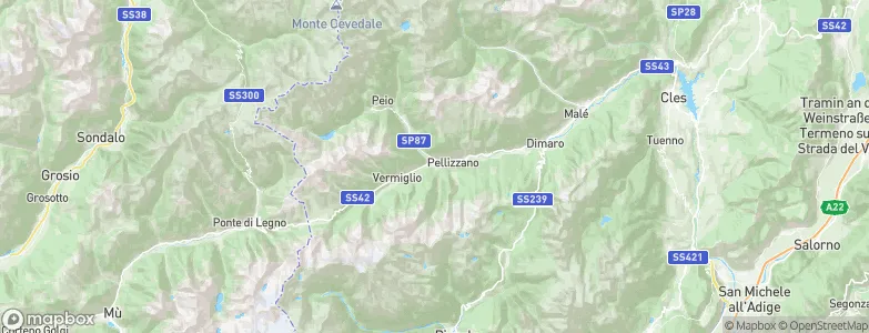 Ossana, Italy Map