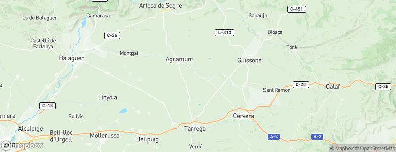 Ossó de Sió, Spain Map