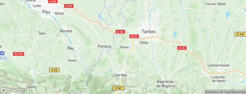 Ossun, France Map