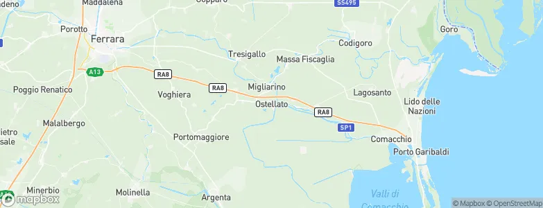 Ostellato, Italy Map