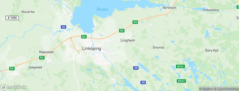 Östergötland County, Sweden Map