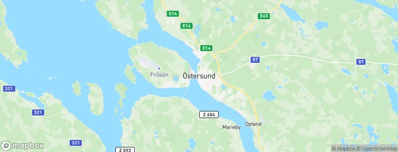 Östersund, Sweden Map