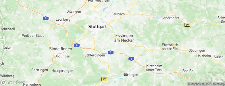 Ostfildern, Germany Map
