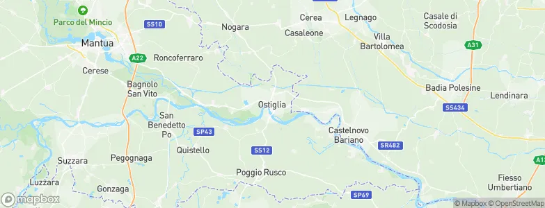 Ostiglia, Italy Map