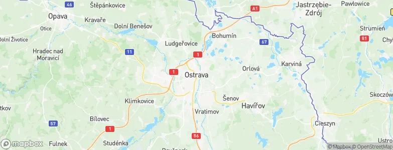 Ostrava, Czechia Map