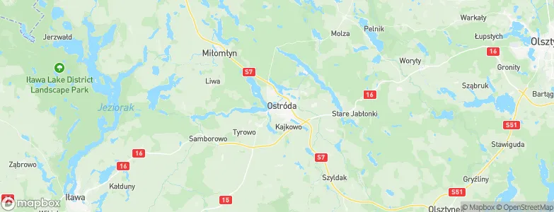 Ostróda, Poland Map