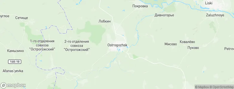 Ostrogozhsk, Russia Map