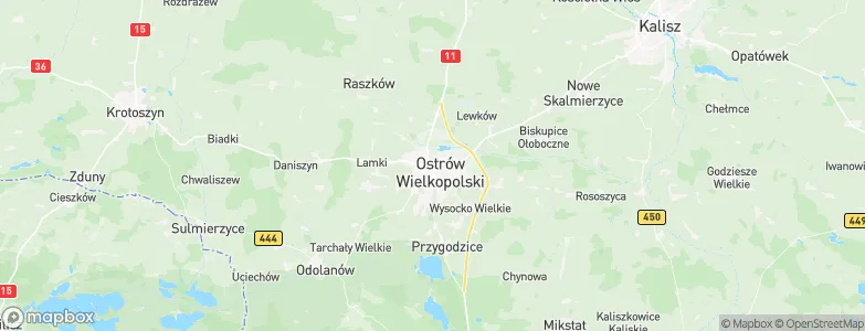 Ostrów Wielkopolski, Poland Map