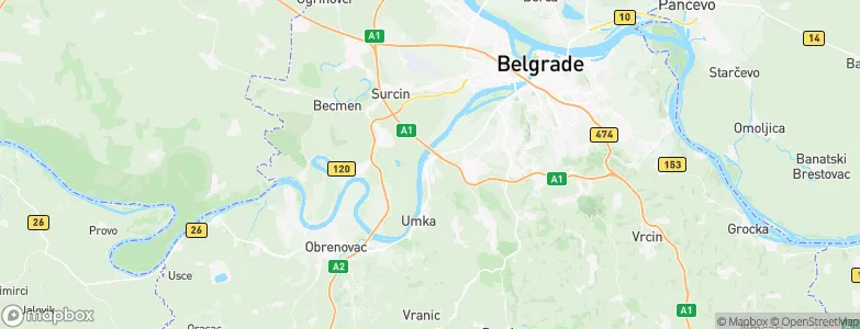 Ostružnica, Serbia Map