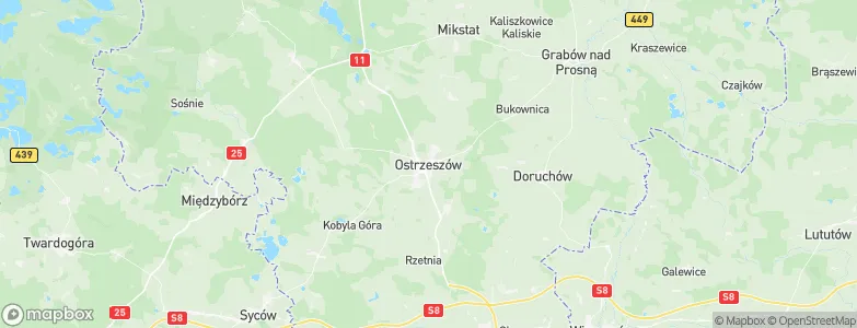 Ostrzeszów, Poland Map