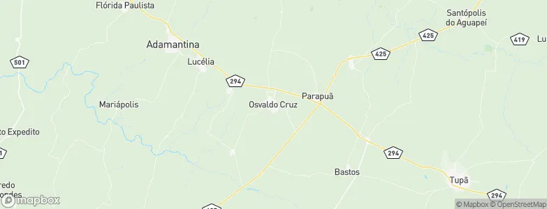 Osvaldo Cruz, Brazil Map