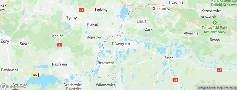 Oświęcim, Poland Map