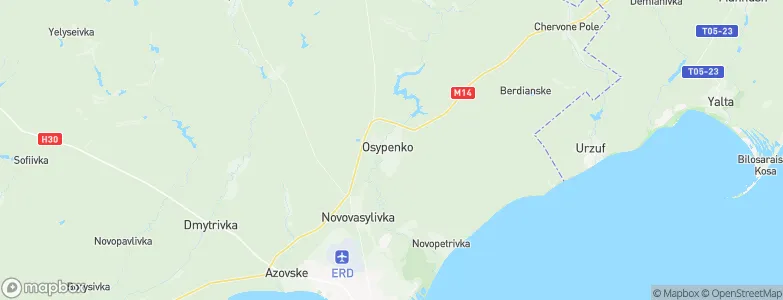 Osypenko, Ukraine Map