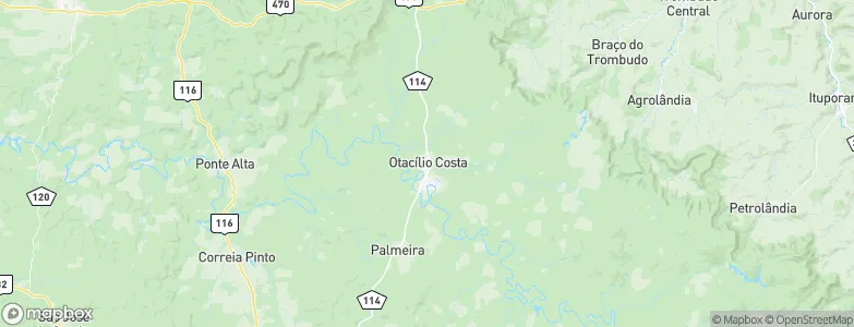 Otacílio Costa, Brazil Map