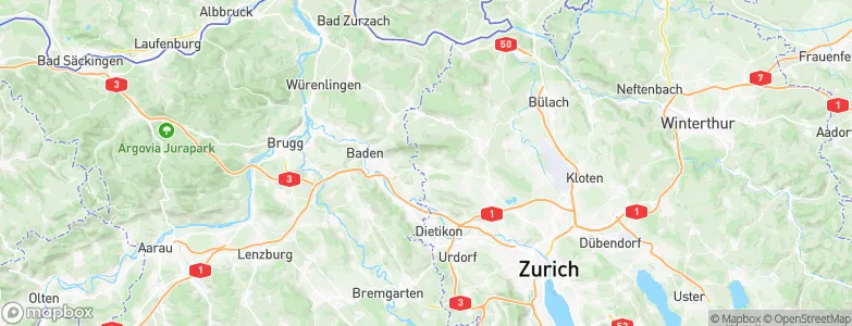 Otelfingen / Oberdorf, Switzerland Map