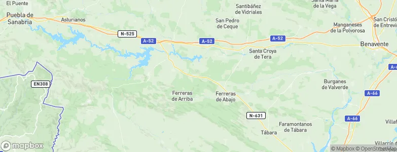 Otero de Bodas, Spain Map
