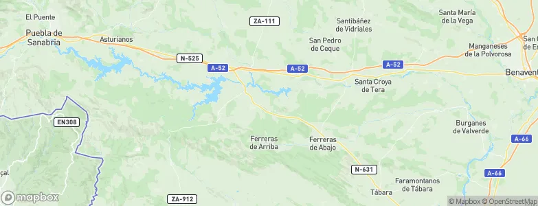 Otero de Bodas, Spain Map