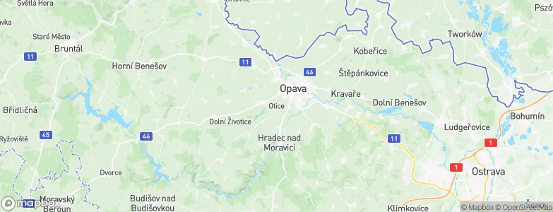 Otice, Czechia Map