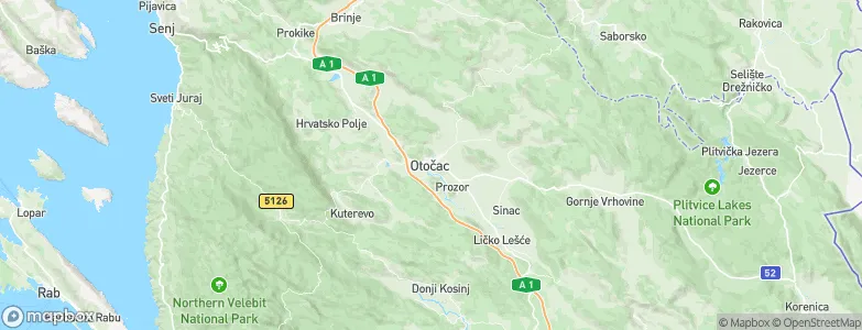 Otočac, Croatia Map