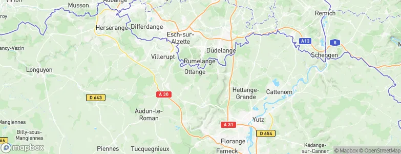 Ottange, France Map
