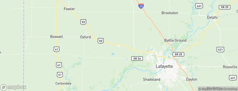 Otterbein, United States Map