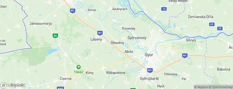 Öttevény, Hungary Map