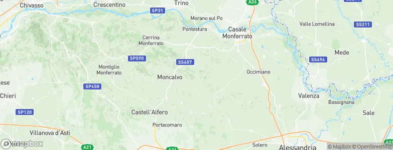 Ottiglio, Italy Map