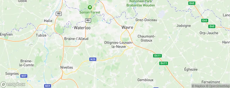 Ottignies-Louvain-la-Neuve, Belgium Map