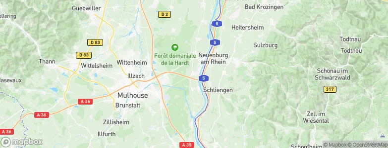 Ottmarsheim, France Map